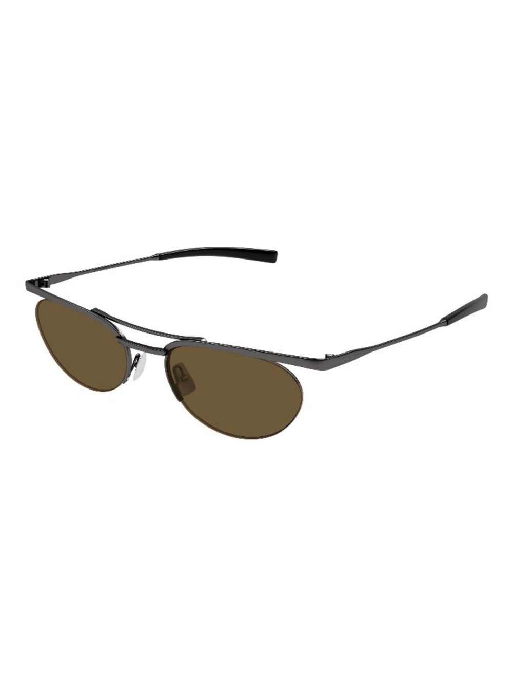 New Saint Laurent Unisex Sunglasses Silver Brown Lens Metal Frame SL 862 003 54